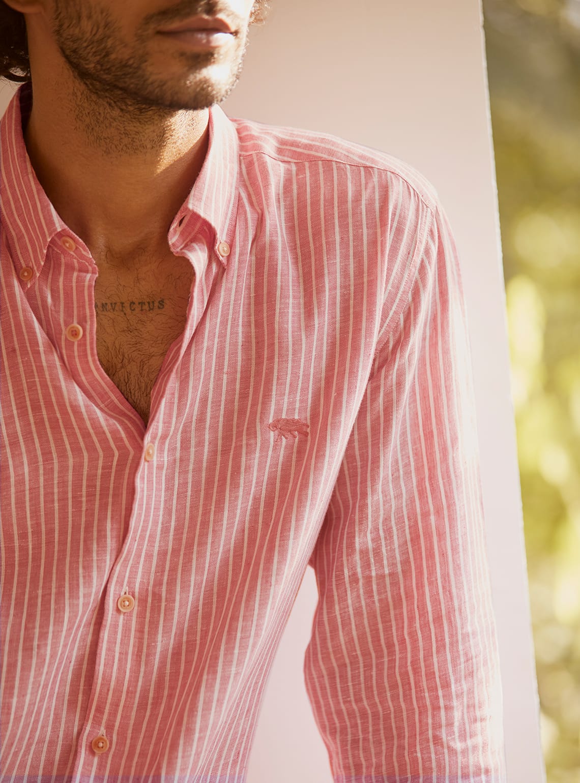 Men’s Striped Linen Duo
