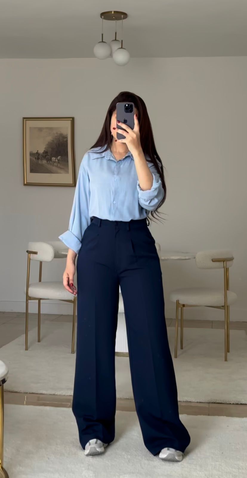 Signature Pleated Wide-Leg Trousers