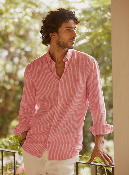 Men’s Striped Linen Duo
