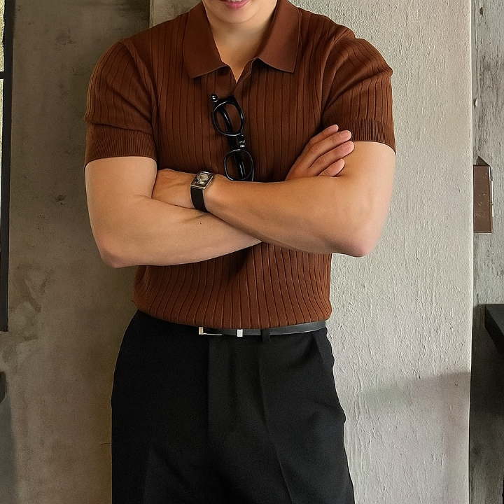 Premium Ribbed Polo Shirt