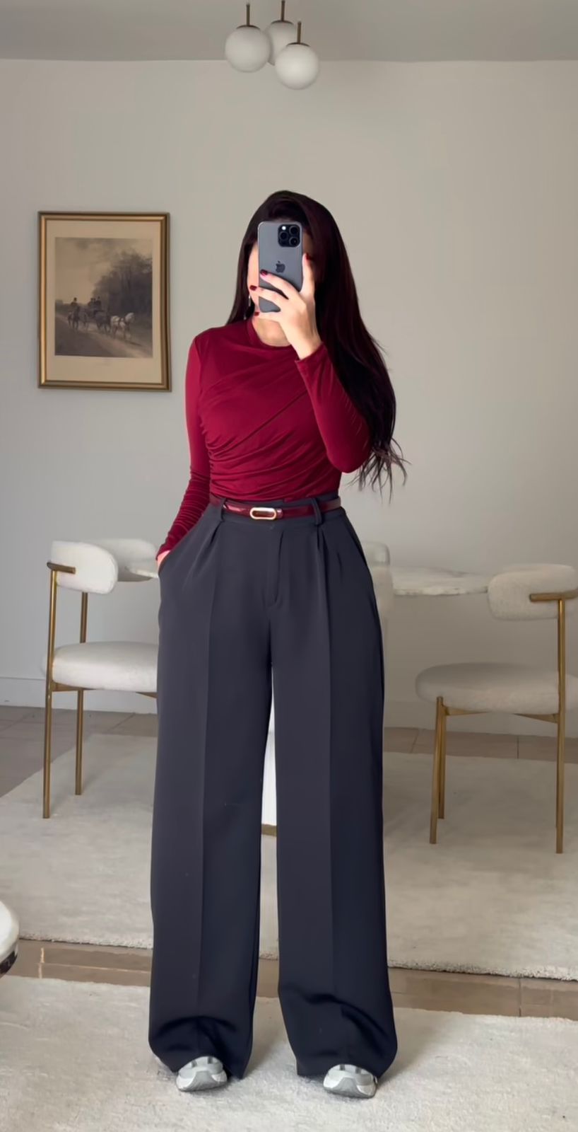 Signature Pleated Wide-Leg Trousers