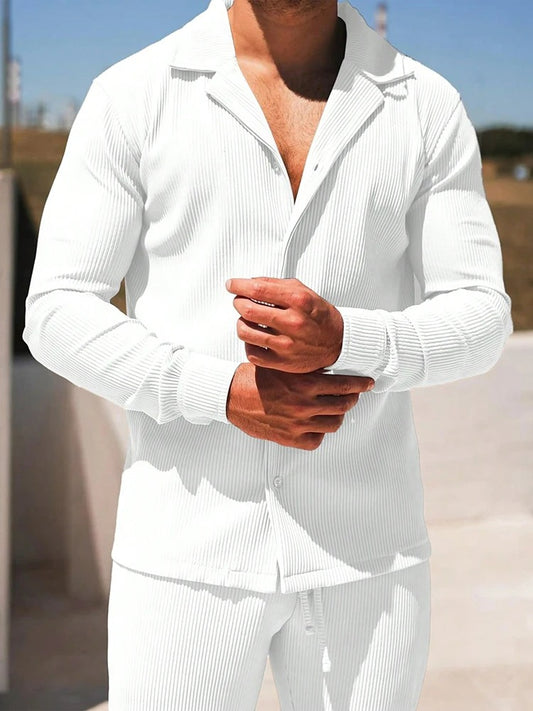 Men's Fall Texture Corduroy Solid Color