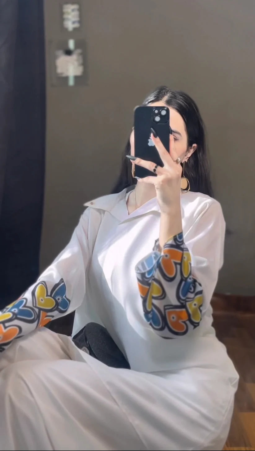 Floral Heart Embellished Co-ord Set
