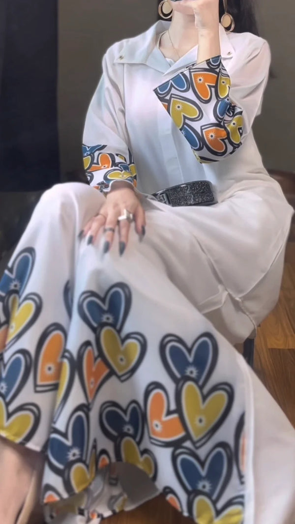 Floral Heart Embellished Co-ord Set